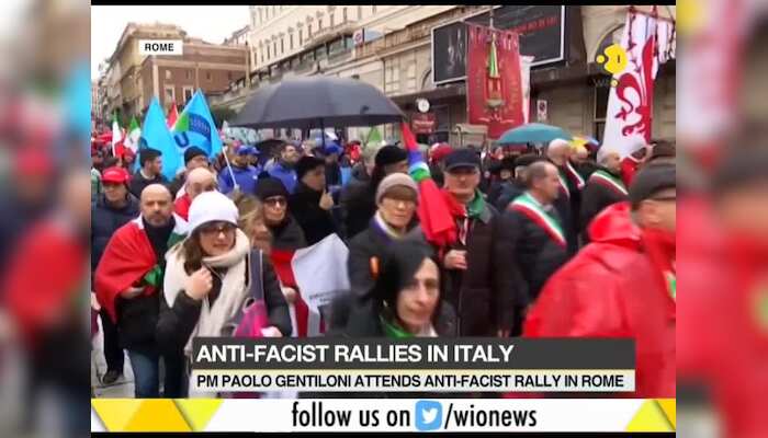 Anti-fascist rallies held days before Italy's national elections
