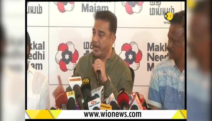 Kamal Haasan speaks to media, says Tamilians don't need cops to protect statues
