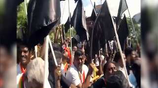 Watch: Pro-tamil groups show black flags during PM Modi's Chennai visit