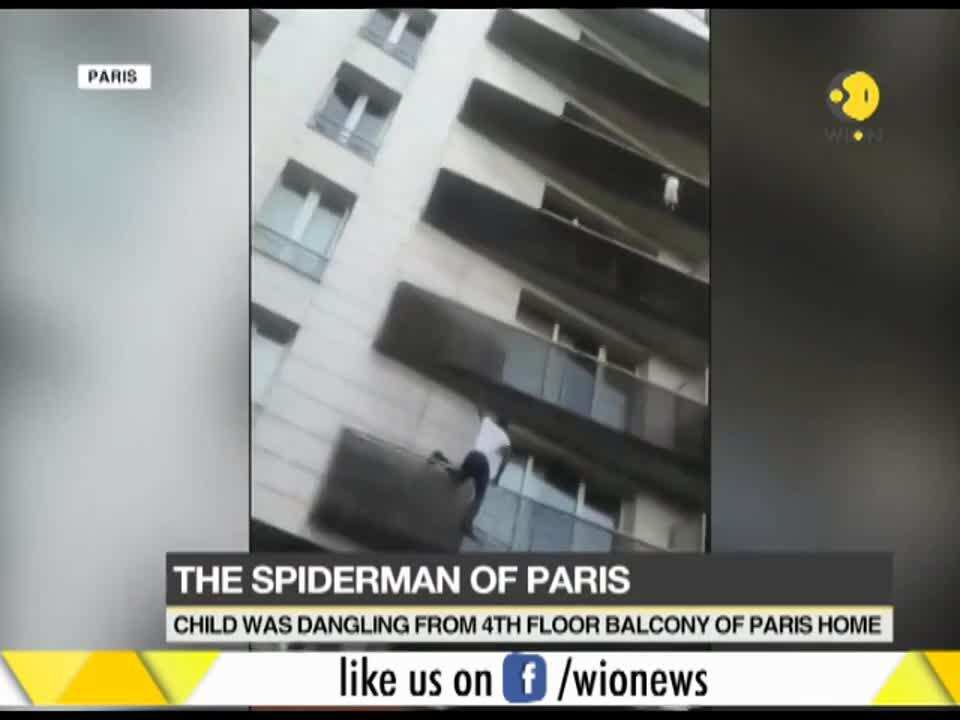 Video ‘Spiderman’ of Paris climbs building to rescue boy World News