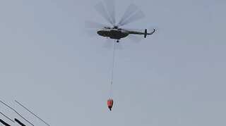 Watch: Massive fire in Delhi's Malviya Nagar; Air Force presses Mi-17 helicopter into action