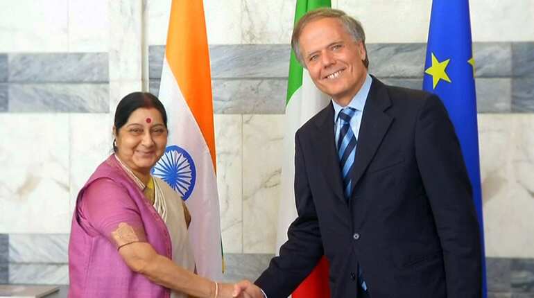 Watch: Sushma Swaraj meets Italian PM, foreign minister, discusses steps to boost bilateral ties