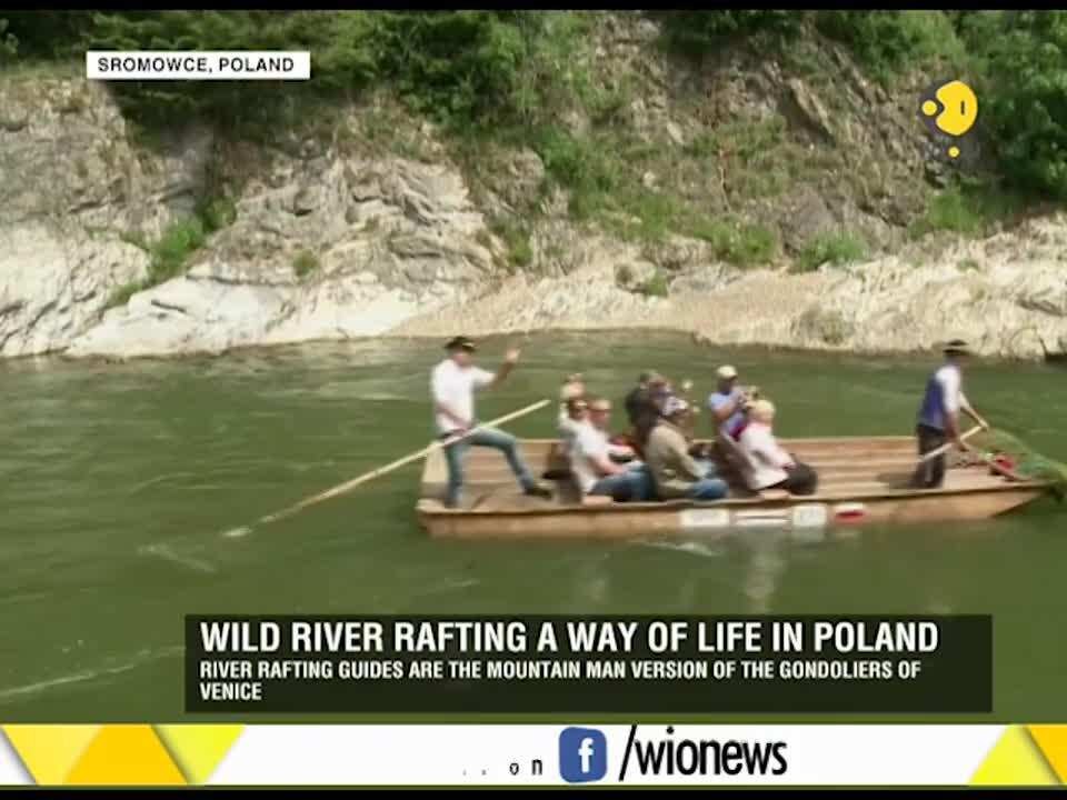 Polish Rivere Raft Tourists enjoy wild river rafting in Poland - World News