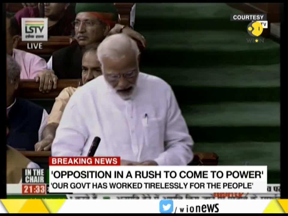 Modi govt faces no-confidence motion; PM Modi lists government schemes