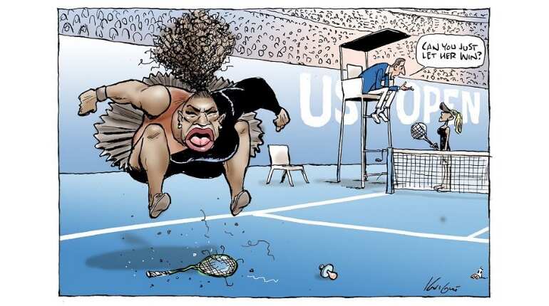 Serena Williams cartoon given Australian all-clear