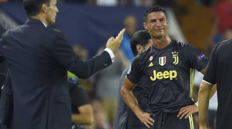 Watch: Cristiano Ronaldo given red card, leaves pitch in tears