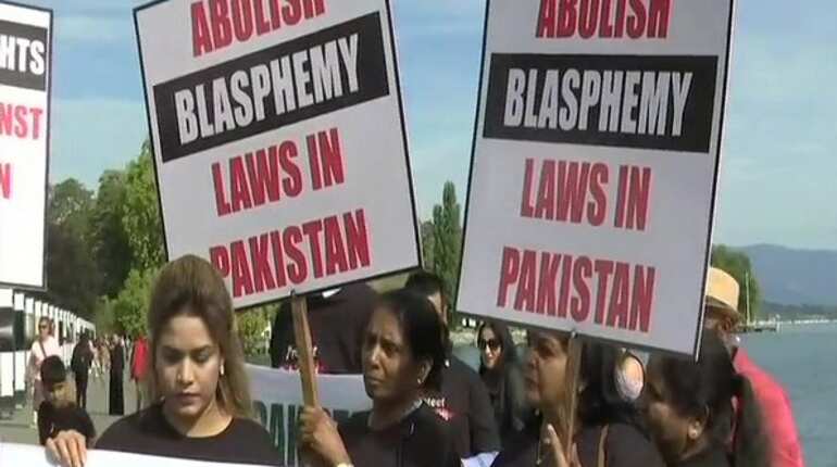 PoK activists hold anti-Pak protest outside European Parliament