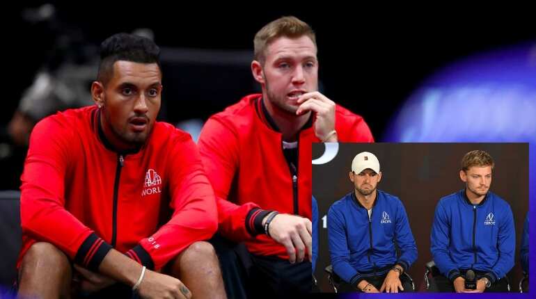 World team storms back to cut Europe's lead at Laver Cup World team storms back to cut Europe's lead at Laver Cup