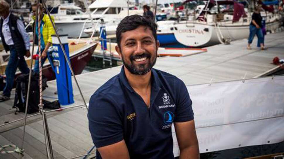 Commander Abhilash Tomy arrives in Visakhapatnam