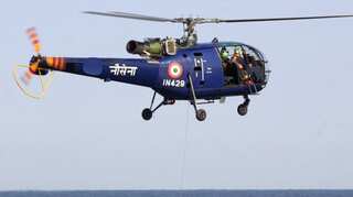 Indian Navy's helicopter Chetak CH442 crashes at Rajali base in Tamil Nadu, crew safe