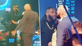 Watch: Tyson Fury, Deontay Wilder scuffle during pre-fight news conference