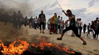 Gaza night protests step up months of anti-Israel unrest