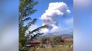 Watch: Indonesia's Mount Soputan erupts on quake-hit island