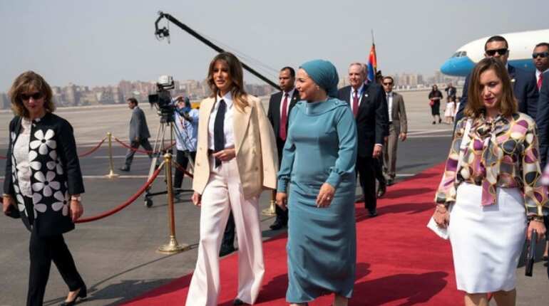 US First Lady Melania Trump wraps up solo African tour in Egypt