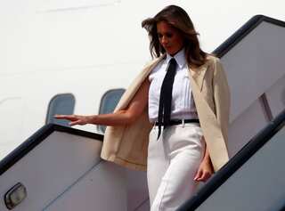 Melania Trump's plane turns back after smoke appears in cabin