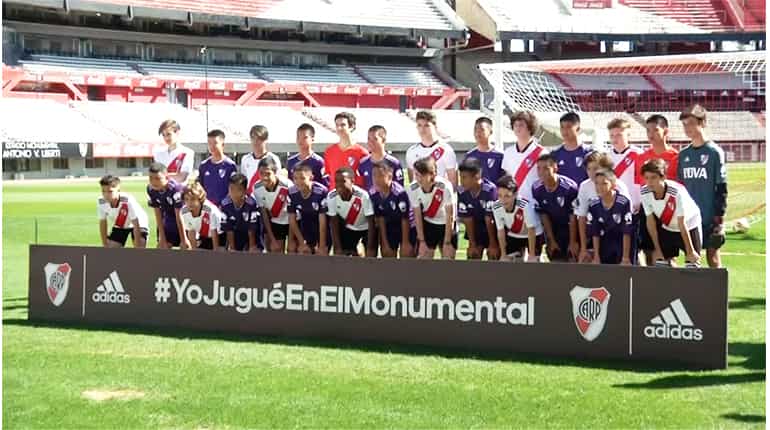 Thailand's cave boys enjoy kick about at iconic River Plate stadium