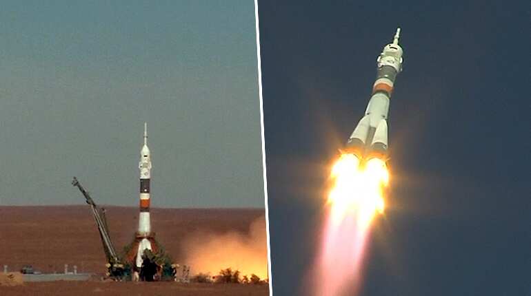 Watch: Russian Soyuz rocket makes emergency landing in Kazakhstan after lift-off to ISS Watch: Russian Soyuz rocket makes emergency landing in Kazakhstan after lift-off to ISS
