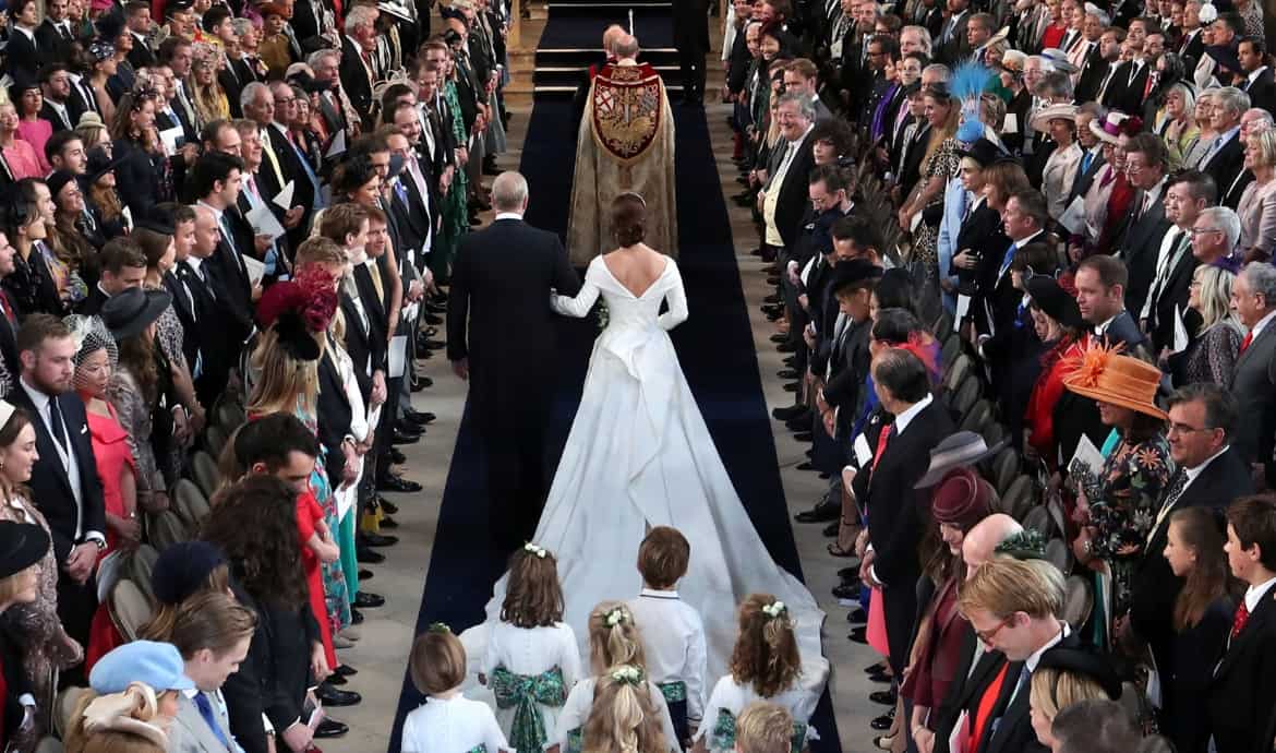 Princess Eugenie's dress looks graceful at the Royal Wedding