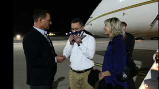 Freed pastor Brunson greeted by US Ambassador at stopover in Germany