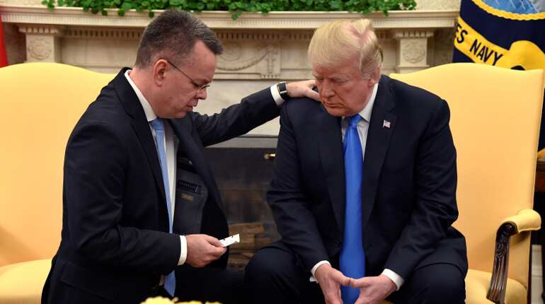 Freed US pastor home from Turkey, meets Trump at White House