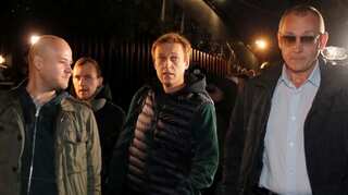 Russian opposition chief Navalny goes to EU after ban