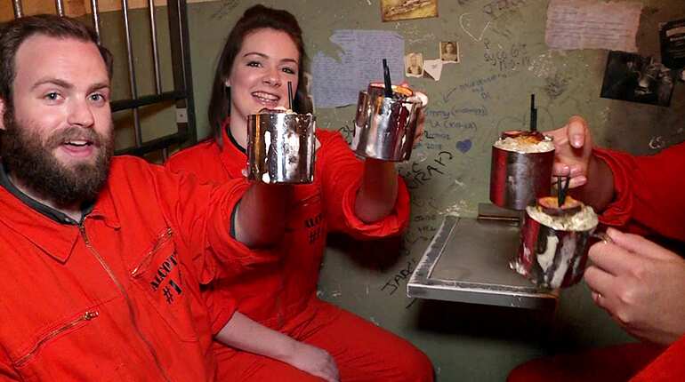 Cocktails in the can at London's jail-themed bar