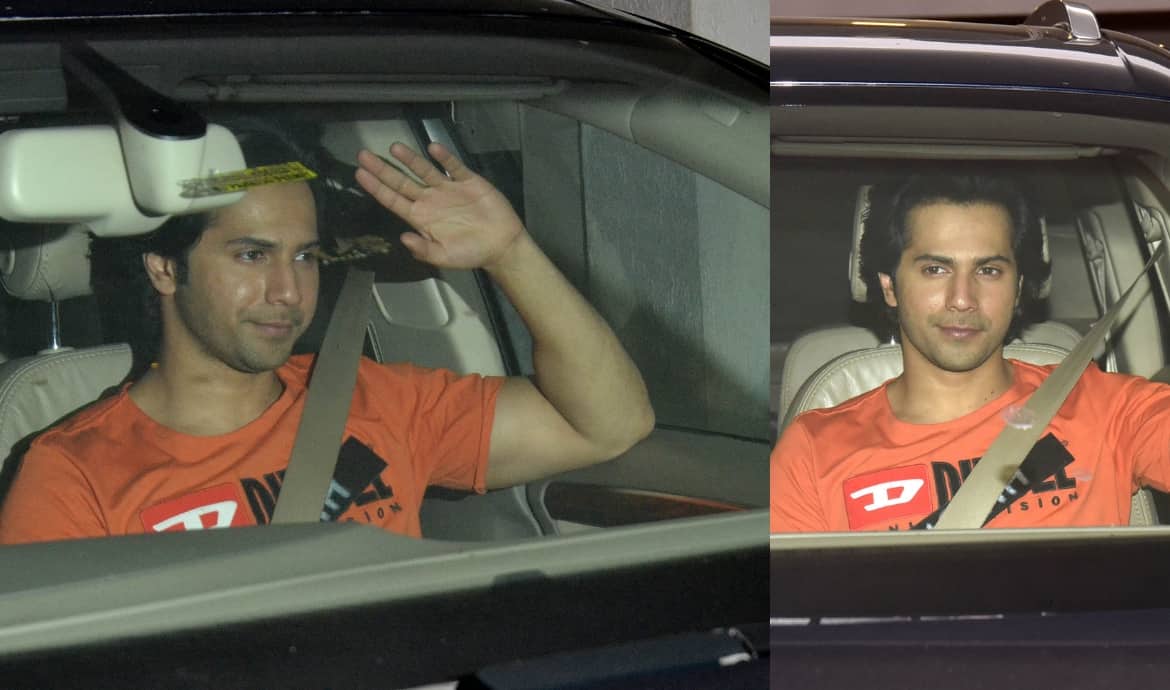Varun Dhawan arriving for 'KKHH' party (Source: Yogen Shah)