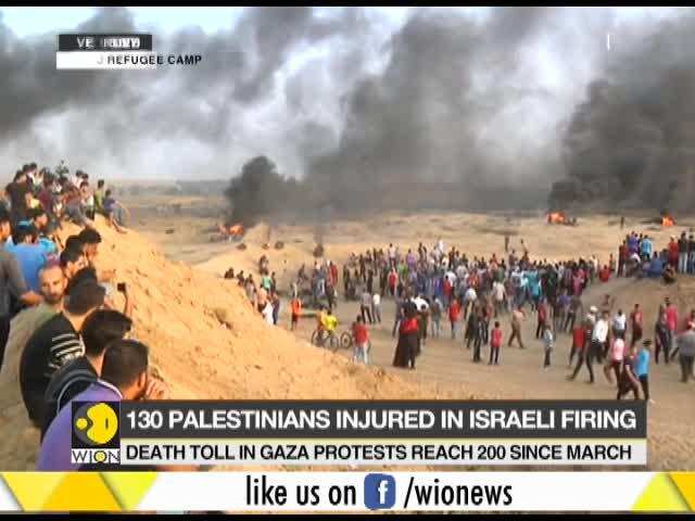 130 Palestinians injured in Israeli firing