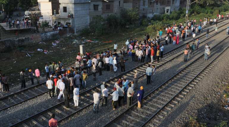 Video: Chaos at Amritsar accident site as protesters clash with police   