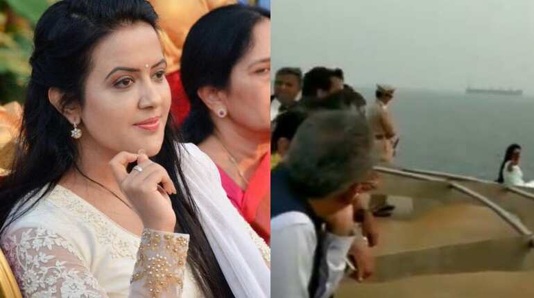 Maharashtra CM's wife slammed after 'perfect selfie' on edge of cruise ship Maharashtra CM's wife slammed after 'perfect selfie' on edge of cruise ship