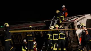 At least 18 dead after train flips over in Taiwan
