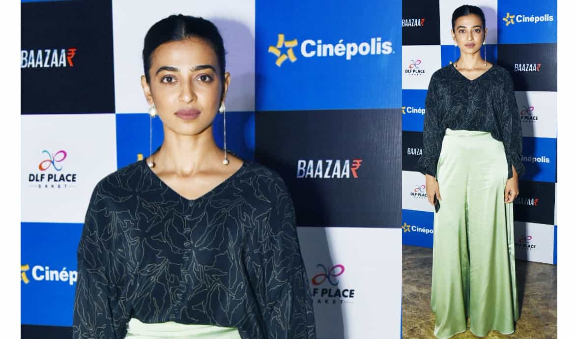Radhika Apte sports a casual look at the promotion