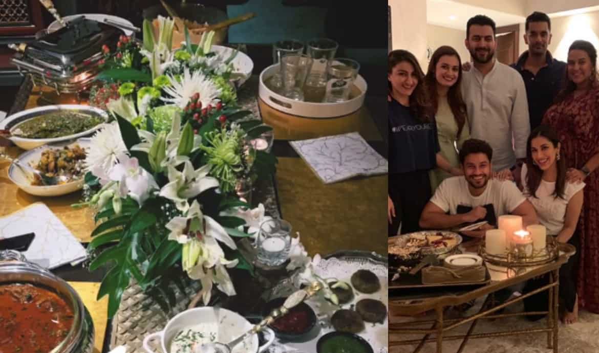 Sophie Choudry hosts a lavish dinner party for her friends