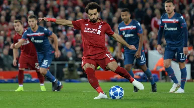 Salah strikes twice to make it 50 as Liverpool beat Red Star