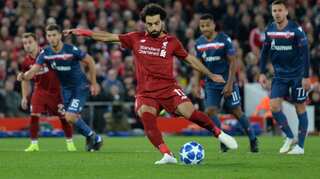 Salah strikes twice to make it 50 as Liverpool beat Red Star