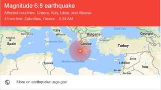 Greece jolted by 6.8 earthquake, 3 injured