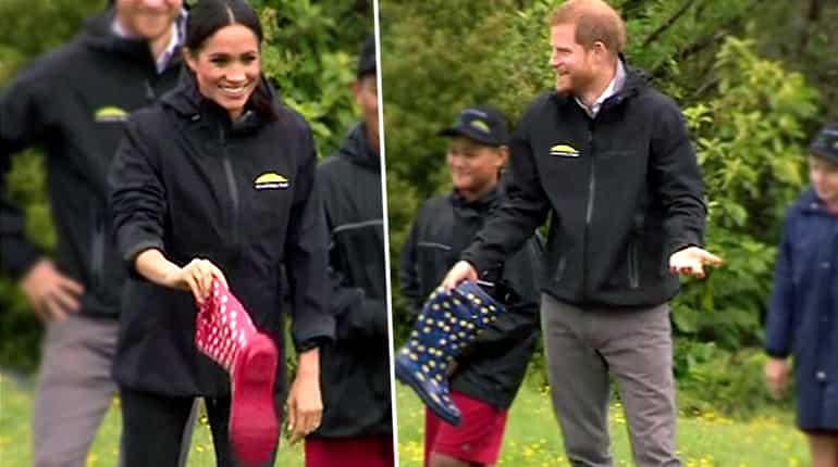 Meghan beats Harry at 'welly wanging' in New Zealand