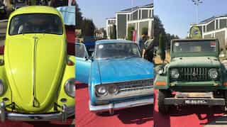 Vintage car and bike exhibition held at Srinagar in Jammu and Kashmir