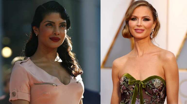 Priyanka Chopra wore a Georgina Chapman designed gown to her bridal shower Priyanka Chopra wore a Georgina Chapman designed gown to her bridal shower