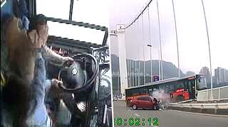 Watch: China's deadly bus plunge caused by fight between driver and passenger