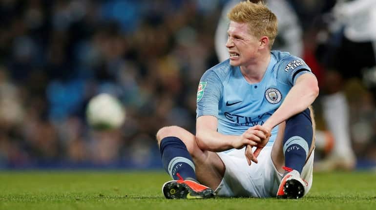 Manchester City's Kevin De Bruyne ruled out for six weeks due to knee injury Manchester City's Kevin De Bruyne ruled out for six weeks due to knee injury