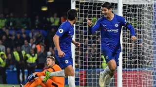 Alvaro Morata brace sends unbeaten Chelsea second in Premier League