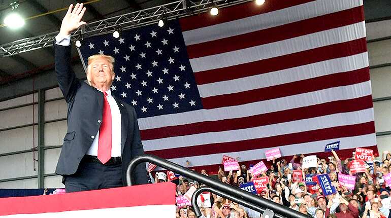 Trump campaigns in Georgia to support Kemp for governor