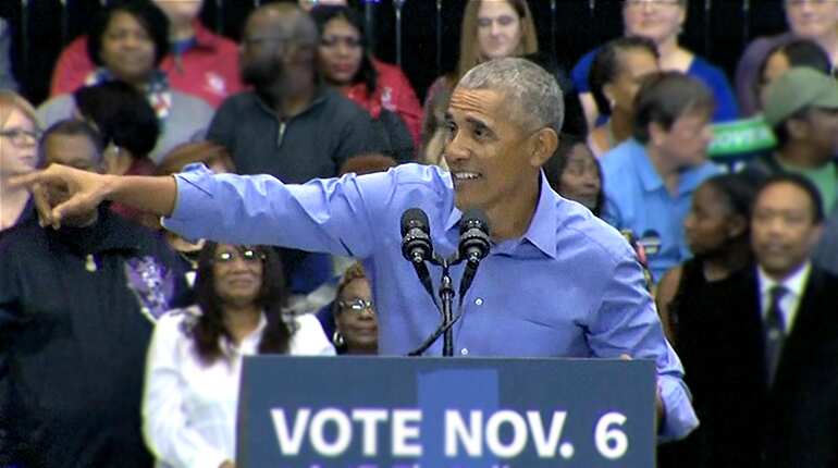 Obama campaigns in Indiana for Senator Joe Donnelly