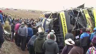 Peru bus crash leaves 18 dead, 39 injured