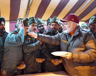 PM celebrates Diwali with soldiers in Harshil near India-China border