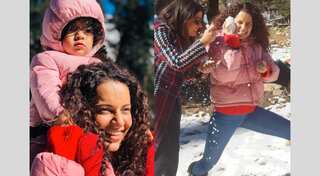 In pics: Kangana Ranaut's Diwali has snow and family as she celebrates in her posh Manali house