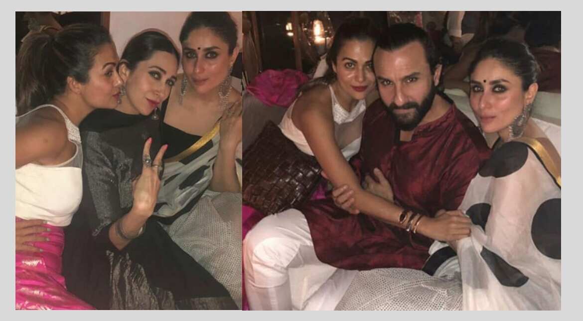 Kareena Kapoor celebrates Diwali with Saif Ali Khan, Karisma Kapoor, Amrita Arora & others