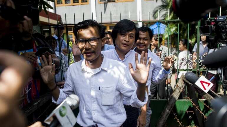 Case dropped against Myanmar journalists facing incitement charges