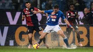 Ruiz and late own goal rescue Napoli in rainy Genoa